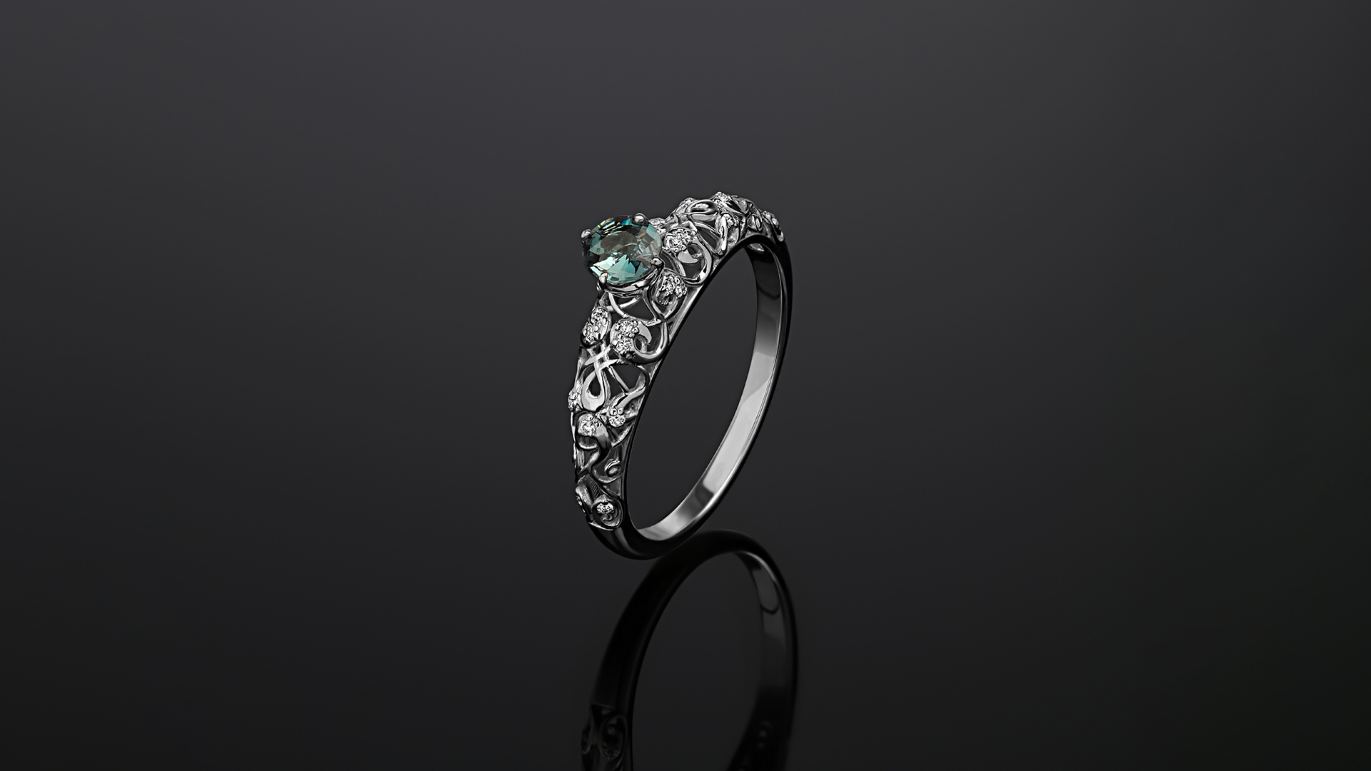 Engagement rings with gemstones Alexey Gabilo