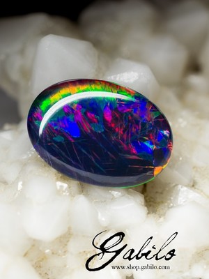A Very Bright Triplet Black Opal 3.20 carat
