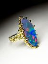 Doublet Opal Gold Ring