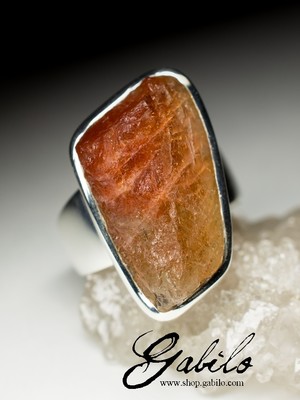 Sunstone Silver Ring