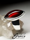 Silver ring with hessonite