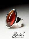 Silver ring with hessonite