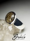 Silver ring with rauchtopaz