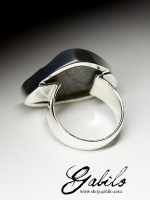 Labradorite spectrolite silver ring