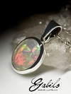 Silver pendant with Ethiopian opal