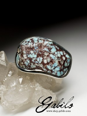 Big Turquoise Silver Ring