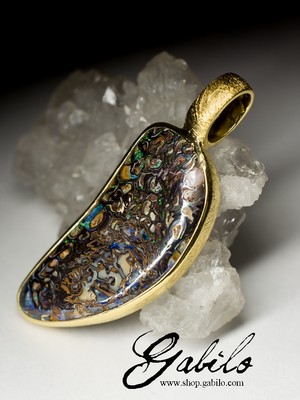 Koroit Opal Silver Pendant 