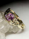 Spinel gold ring
