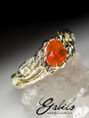 Fire Opal Gold Ring with jewellery report MSU