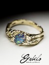 Triplet Opal Gold Ring