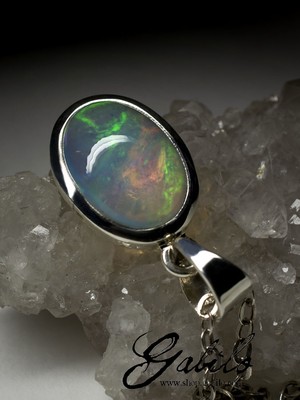 Ethiopian Opal Silver Pendant 