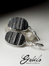 Schorl Black Tourmaline Silver Earrings