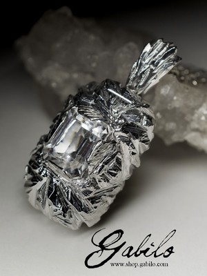 Rock Crystal Silver Pendant 