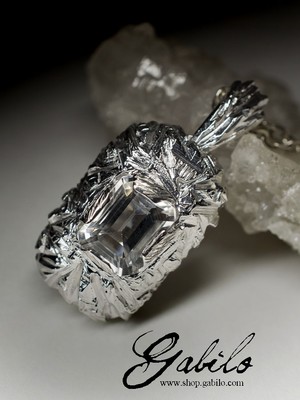 Rock Crystal Silver Pendant 