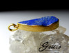 Gold pendant with lapis lazuli