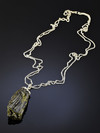 Pendant with epidote in silver
