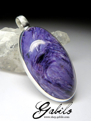 Large pendant with charoite