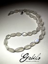 Moonstone beaded necklace with gold