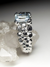 Aquamarine silver ring with gem report MSU
