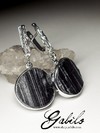 Schrol Blac Tourmaline Silver Earrings