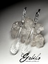 Silver earrings with rock crystal