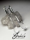 Silver earrings with rock crystal