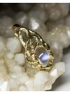 Moonstone gold necklace with gem report MSU