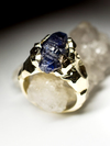 Raw Sapphire Crystal Gold Ring