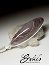 Large silver pendant with agate