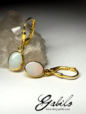 Opal Silver Earrings