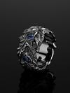 Blue sapphire silver ring