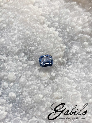 Blue sapphire radiant cut 1.36 ct with gem testing report MSU
