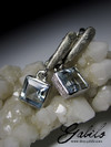 Aquamarine gold earrings with gem report MSU