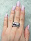 Big Amethyst Silver Ring with gem report