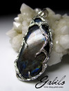 Labradorite moonstone silver pendant 