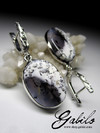 Moss Agate Silver Earrings