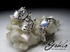 Moonstone silver earrings with gem report MSU