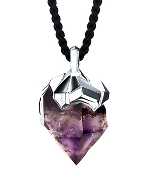 Amethyst Crystal Silver Necklace