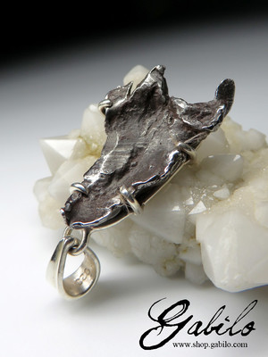 Meteorite Silver Necklace 