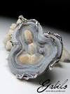 Big Agate Rose Silver Necklace