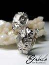 Rock crystal silver earrings with gem report MSU