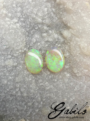 Opal pair 10x14 ovals 8.35 carat