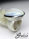 Big blue lace agate silver ring