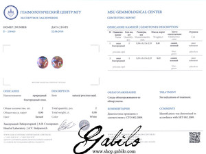Opal pair 0.90 carat with MSU Gem Report