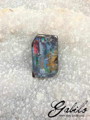 Australian boulder opal 15х24 freeform 21.24 ct
