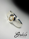 Yellow sapphire silver ring
