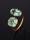 BETWEEN THE FINGER RING - Aquamarine beryl gold ring