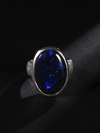 Black Australian Opal silver ring