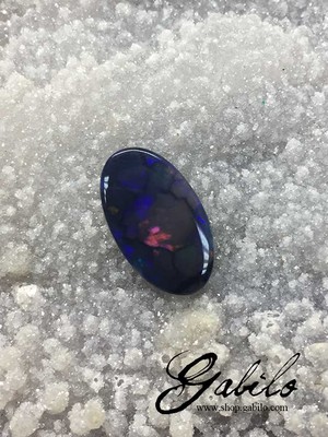 Black opal 10x18 oval 3.64 ct
