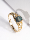 Alexandrite crystal gold ring